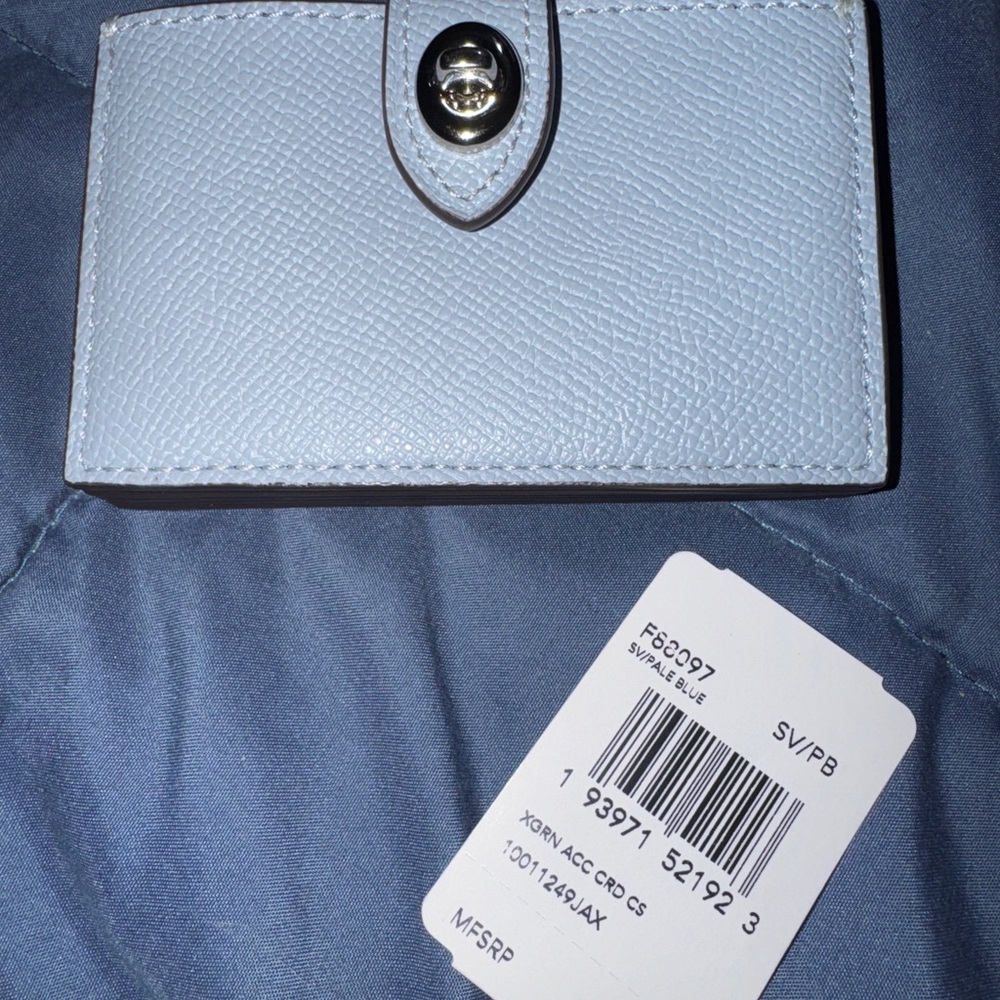 Coach Pale blue Leather Card Holder - Picture 9 of 16